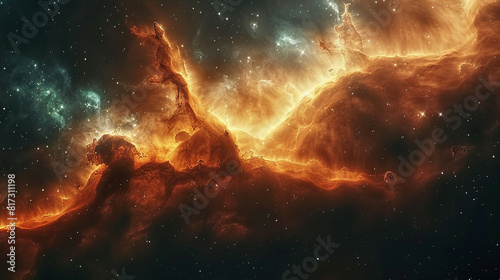 Mystical Photo of a Nebula s Enigmatic Beauty Capturing the Mysteries and Wonders of Deep Space in Stunning Detail