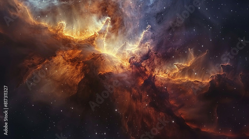 Mystical Photo of a Nebula's Enigmatic Beauty Capturing the Mysteries and Wonders of Deep Space in Stunning Detail