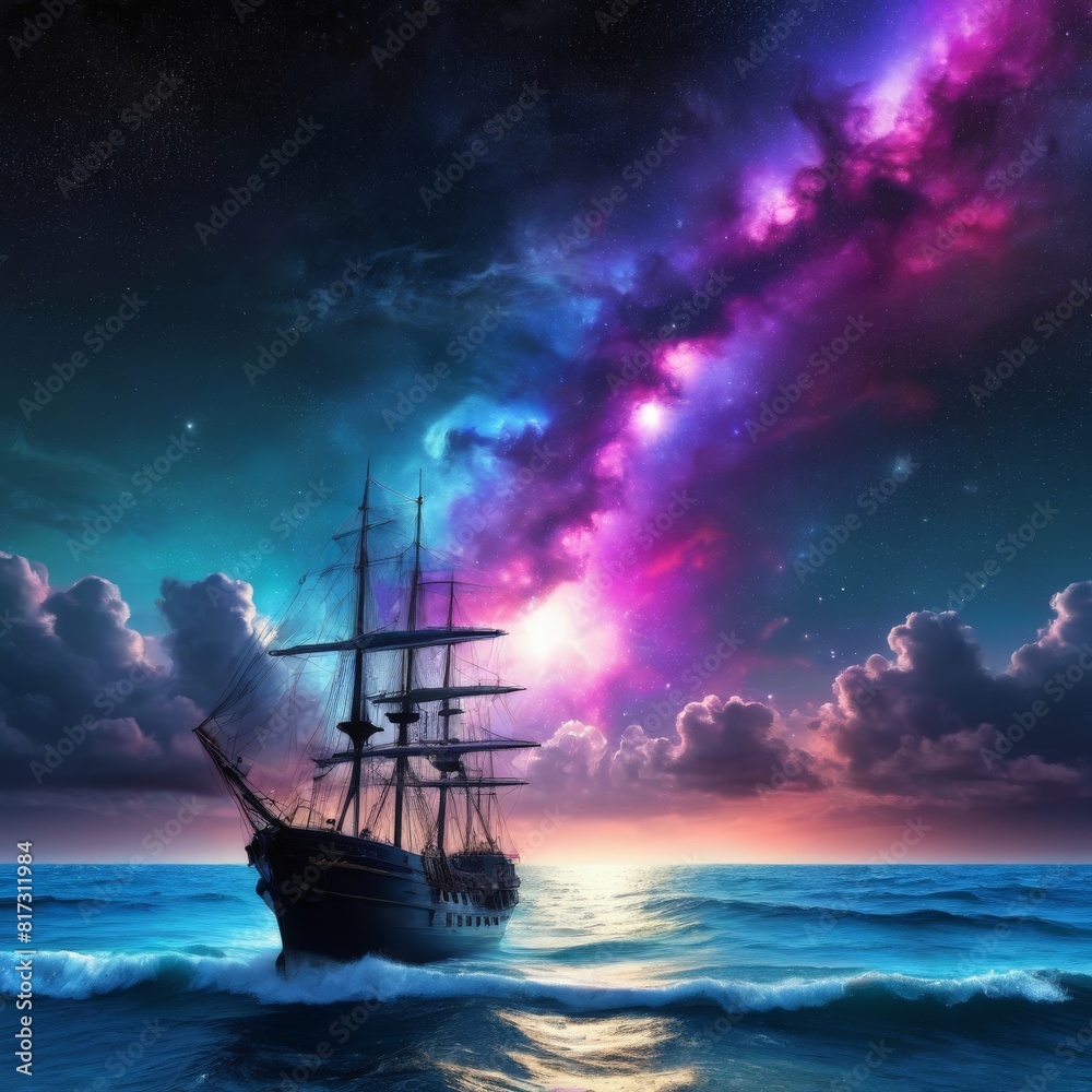 ship at sunset ship at sunset