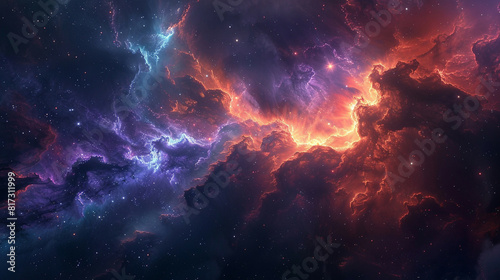 Mystical Photo of a Nebula's Enigmatic Beauty Capturing the Mysteries and Wonders of Deep Space in Stunning Detail