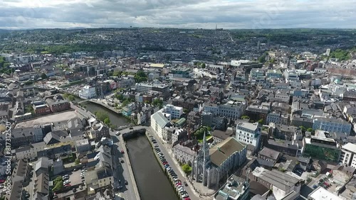Cork City Ireland drone aerial landscape