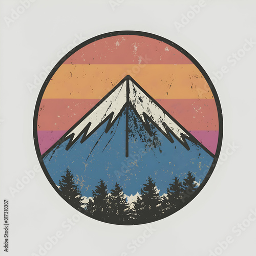Mountain illustrator for t-shirt prints