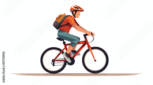 Teen boy teenager riding urban bicycle cycling in h