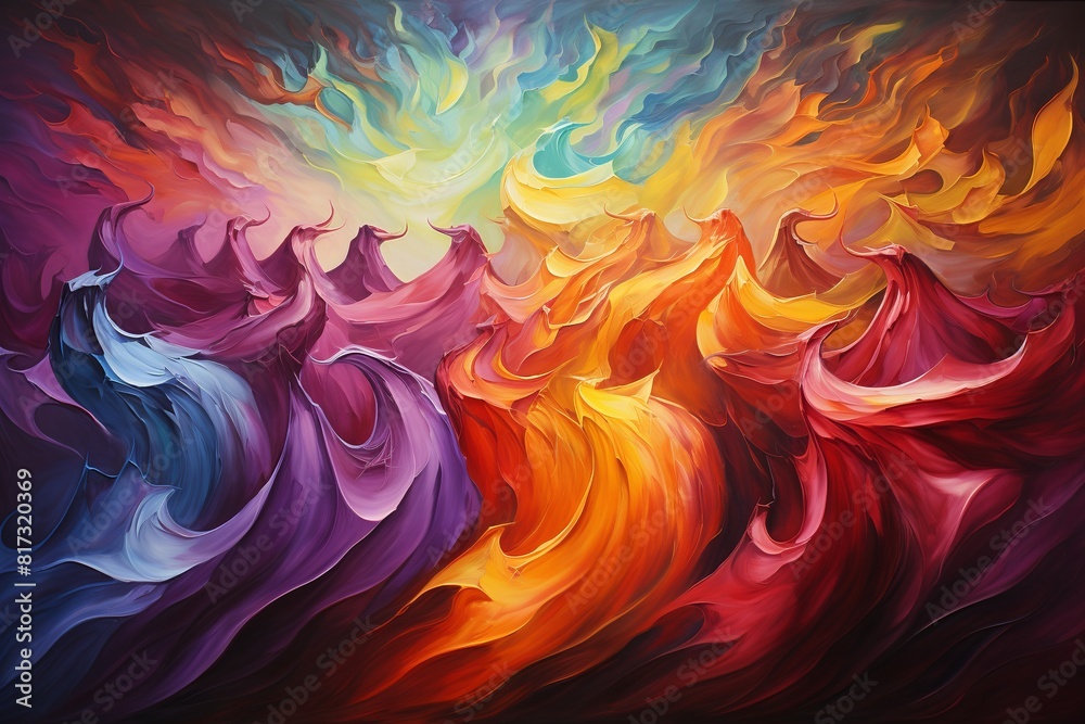 A Group of Colorful Flames A Group of Colorful Flames