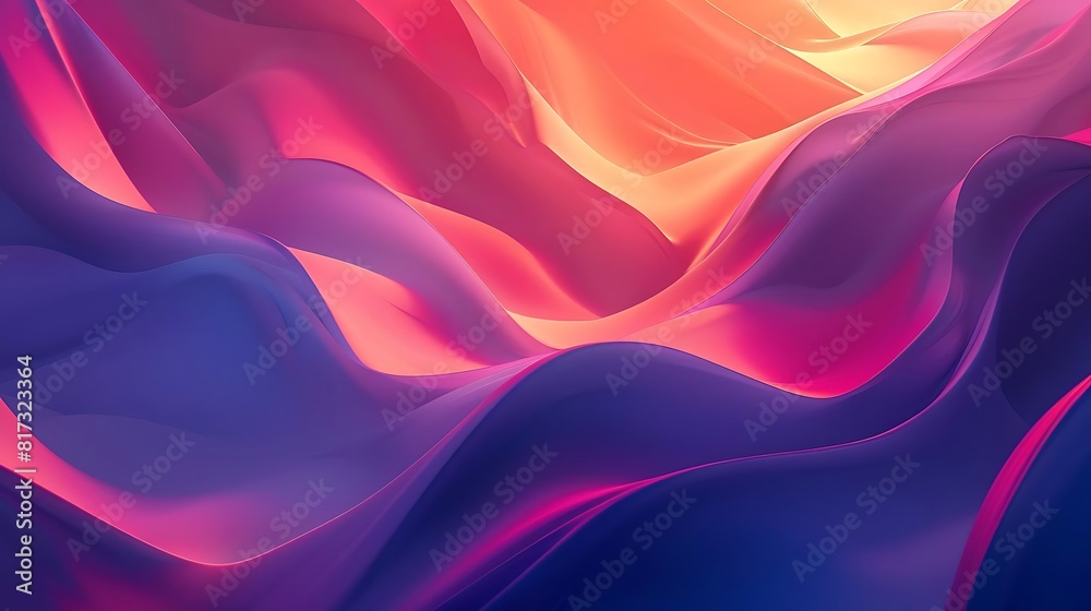 Fototapeta premium The image is a colorful abstract painting with a smooth, flowing texture