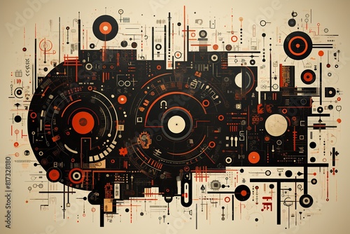 Abstract Painting of a DJ