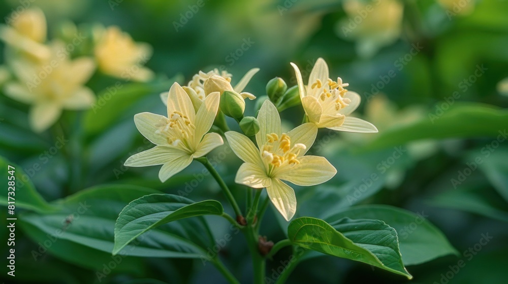 Obraz premium Focus on the delicate dance of pollen transfer as researchers carefully hand-pollinate flowers to create hybrid offspring with the perfect combination of traits for increased yield