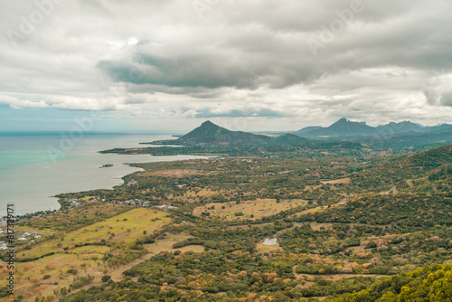 Chamarel viewpoint in the Ebony forest reserve of Mauritius