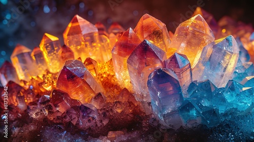 crystals that refract light into a dazzling array of colors
