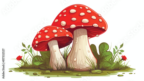 Toadstool dangerous inedible mushroom plant engravi photo