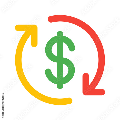 cash flow flat icon