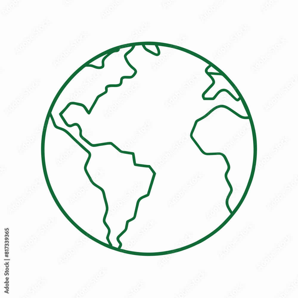 creates-a-green-global-planet-with-a-single-line-d.eps