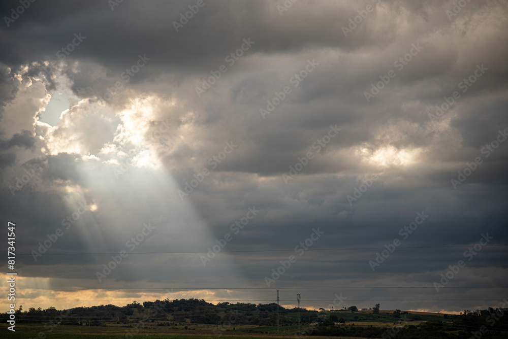 rain clouds in the landscape of the Brazilian pampa biome rain clouds in the landscape of the Brazilian pampa biome