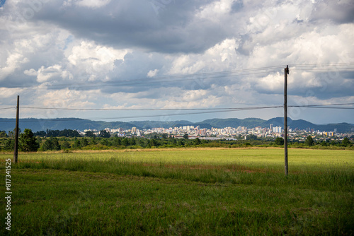 Konstfotografi Panoramic view of the city of Santa Maria RS Brazil