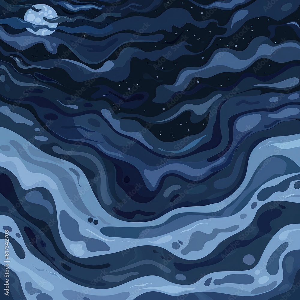 midnight in a flat design, top view, mysterious theme, water color, Monochromatic Color Scheme midnight in a flat design, top view, mysterious theme, water color, Monochromatic Color Scheme