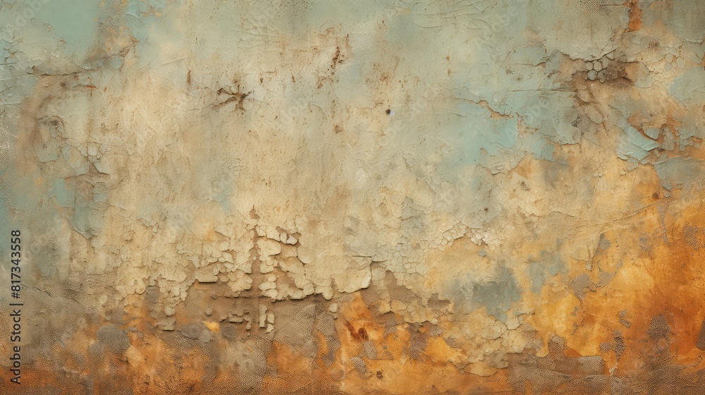 Grunge textured wall with peeling paint Grunge textured wall with peeling paint