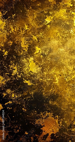 Gold and black grunge texture background.