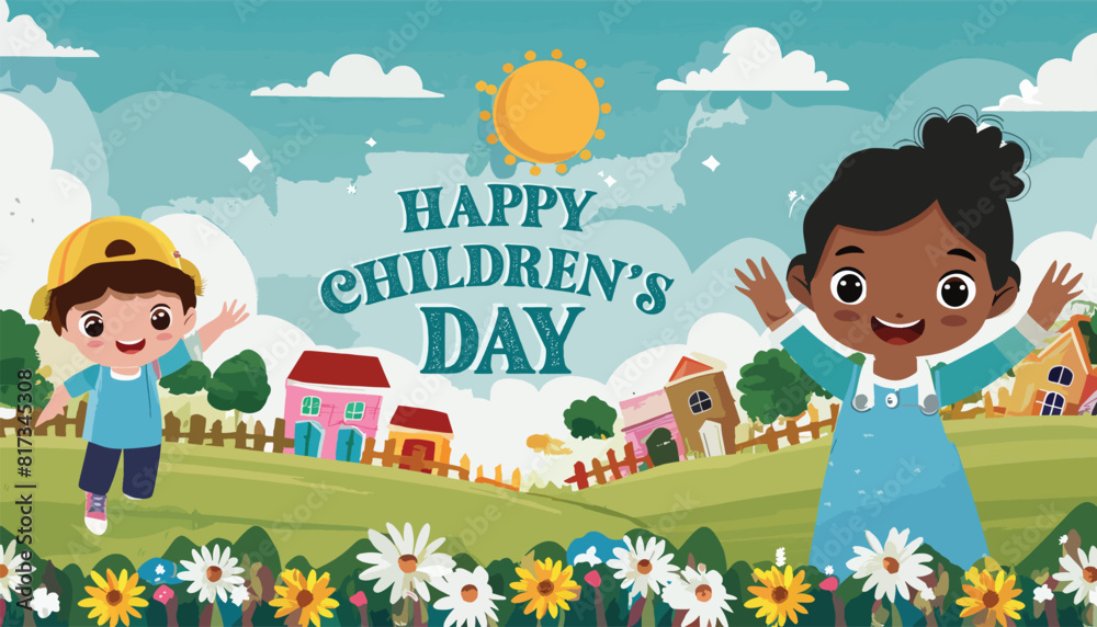 Happy Children's Day Vector Design