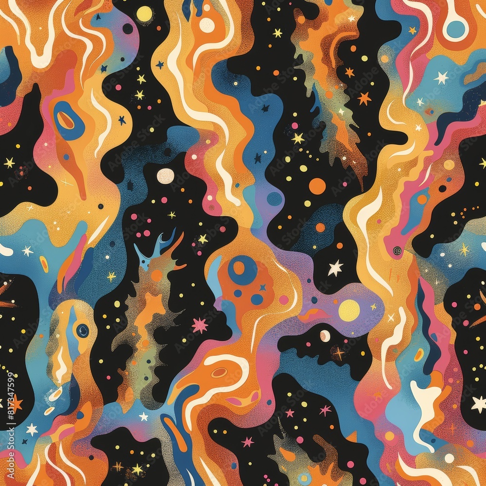 Abstract Pattern, drawing inspiration from celestial forms and planetary structures Abstract Pattern, drawing inspiration from celestial forms and planetary structures