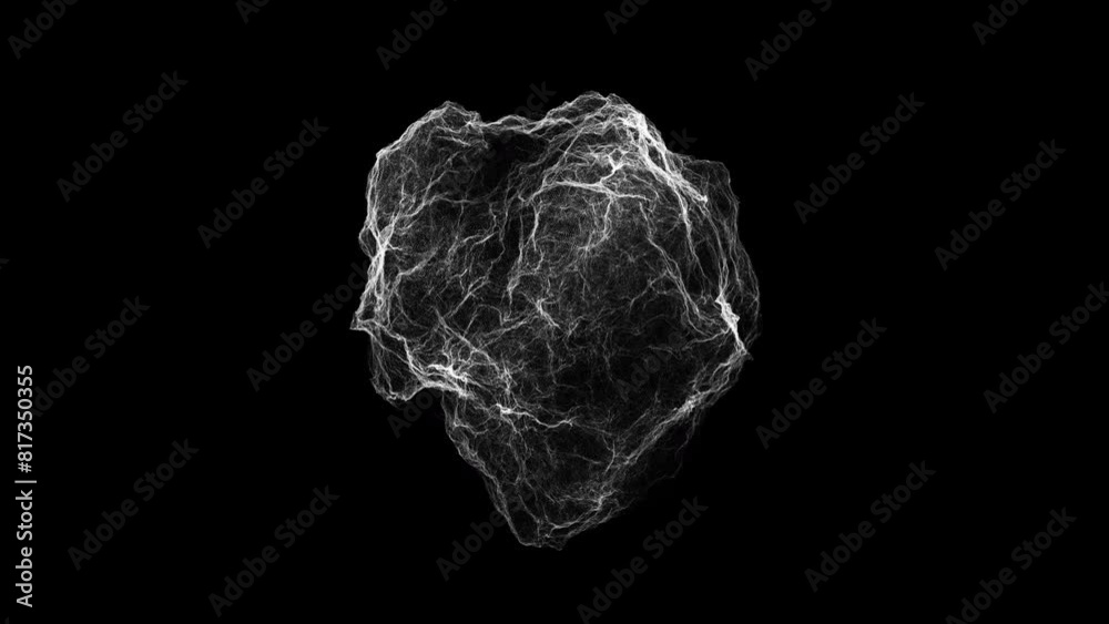 Flowing particles inside energy sphere. Seamless loop Flowing particles inside energy sphere. Seamless loop