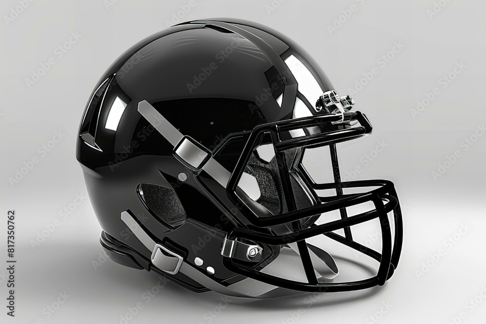 Fototapeta premium A close up of a football helmet on a white background