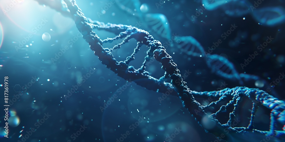 DNA gene background science helix cell genetic medical biotechnology biology bio. Technology gene DNA abstract molecule medicine blue 3D background research digital futuristic human concept health