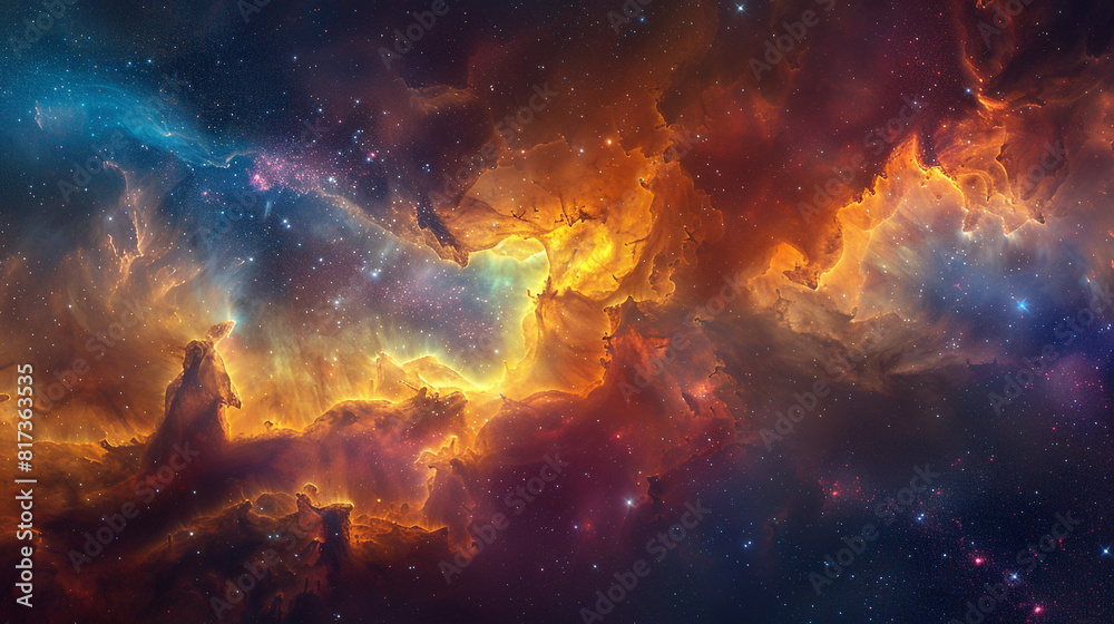 Vibrant Photo of a Nebula's Star-Studded Beauty Exploring the Celestial Splendor of Deep Space in Vivid Detail Vibrant Photo of a Nebula's Star-Studded Beauty Exploring the Celestial Splendor of Deep Space in Vivid Detail