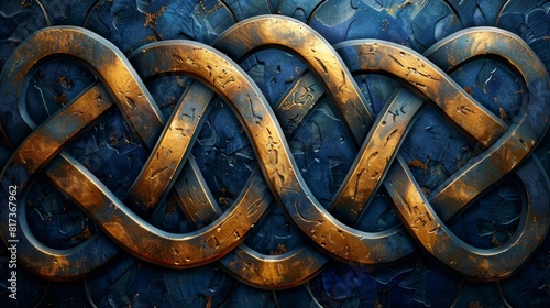 celtic knot art, complex intertwining lines on a celtic knot background signify unity and eternal connection
