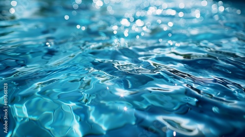 Textured background of transparent clear water