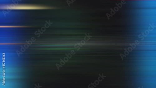 Colorful and glowing blurry horizontal lines in motion
