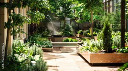 Urban gardening landscaping interior design