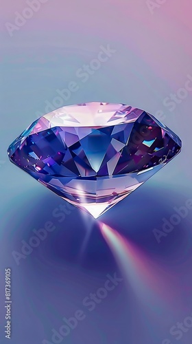 A diamond is shown on a blue background.