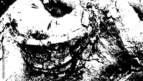 4-6.Wood Surface Texture Effect - Illustration Old Wood Black and White Vector Texture.