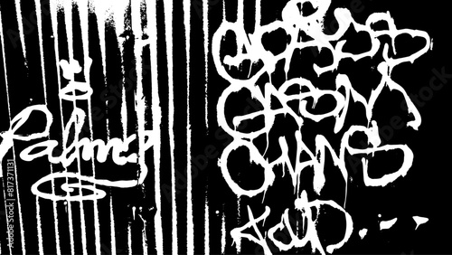 4-79. Black and white grunge graffiti texture background. - illustration