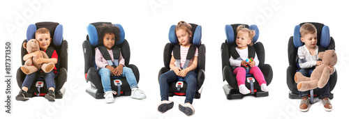 Set of little children in c...