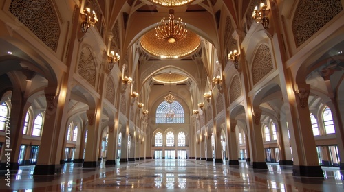 Magnificent interior of Trans Studio Grand Mosque.