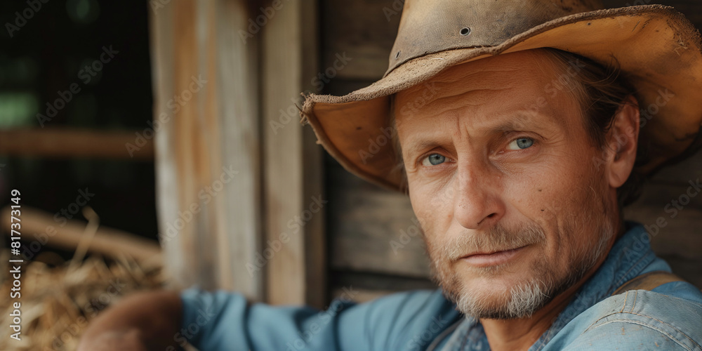 Portrait of a farmer outdoors Portrait of a farmer outdoors