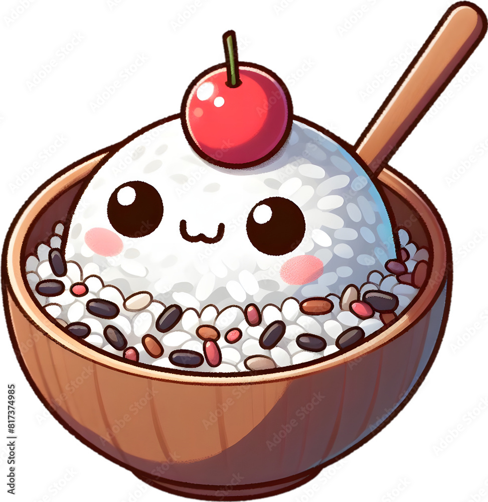 Fototapeta premium Multigrain rice - 잡곡밥. Generative AI