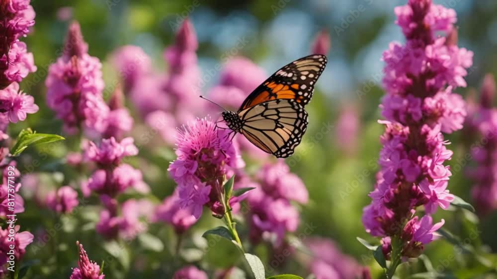 Butterfly on flower, A butterfly garden in full bloom, Colorful butterflies fluttering among the flowers Butterfly on flower, A butterfly garden in full bloom, Colorful butterflies fluttering among the flowers