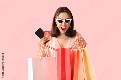 Young woman with credit car...