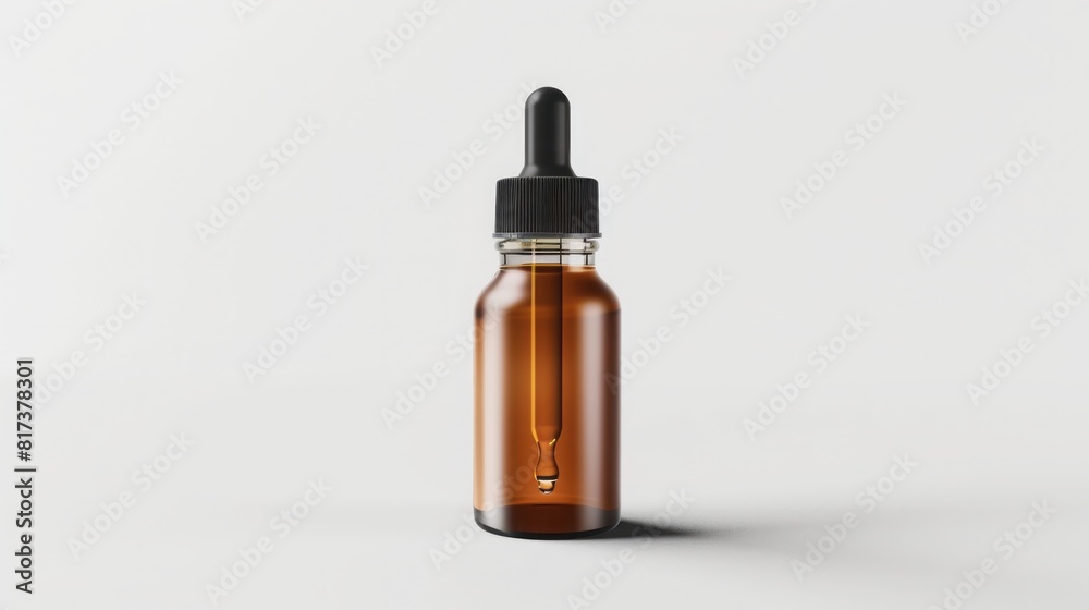 Dropper Serum Bottle Mockup Isolated on White Background