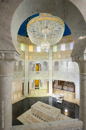 Interior view of Mausoleum president Habib Bourguiba Monastir city Tunisia photo