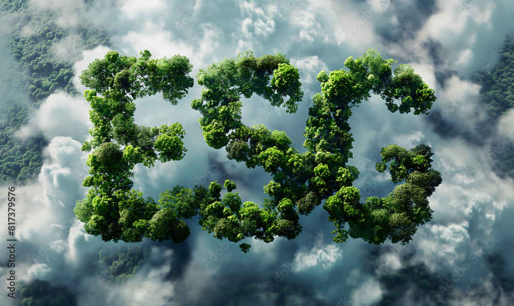 Clouds in shape of the letters ESG, green earth concept for environment Society and Governance sustainable environmental, high angle view Clouds in shape of the letters ESG, green earth concept for environment Society and Governance sustainable environmental, high angle view