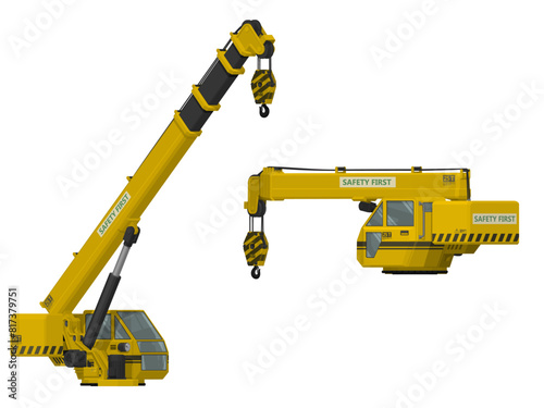 isolate crane on white background