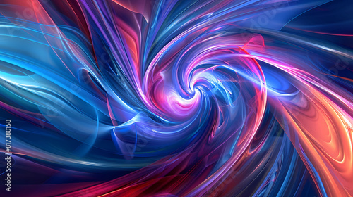 Abstract colorful swirl gradient with fluid motion and vibrant colors illustration landscape orientation
