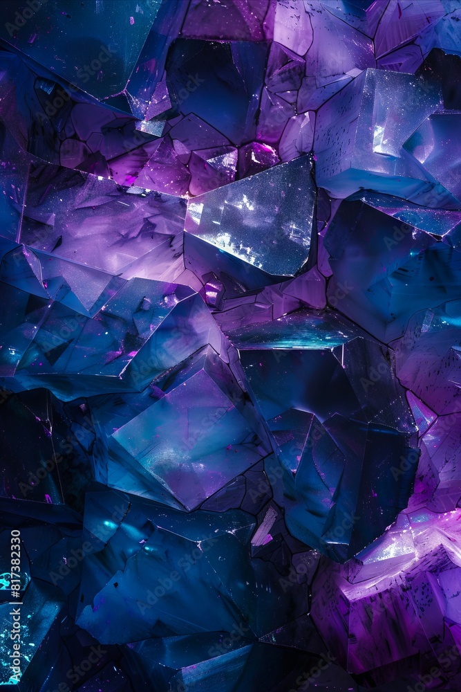 A purple and blue background with a lot of broken glass. A purple and blue background with a lot of broken glass.