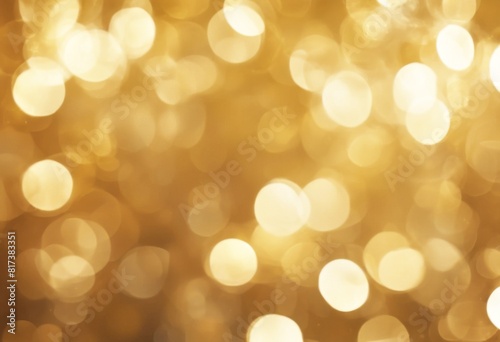 'Festive sparkles lights. Defocused Golden glitter bokeh background. confetti Template circles gold design abstract particles. background banner blur bright card celebrate celebration ch'