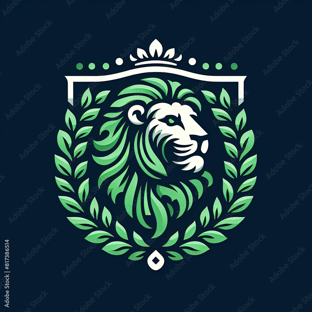 a combination logo between a lion and a leaf a combination logo between a lion and a leaf