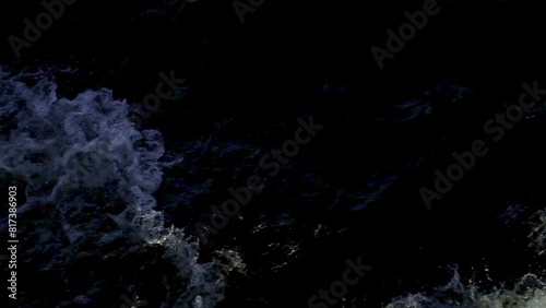 Water Splash Isolated On The Black background