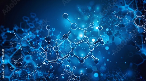 Abstract Technology Background Featuring Molecular Structure 